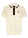 Casablanca Waffle Stitch Knit Polo Shirt