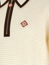 Casablanca Waffle Stitch Knit Polo Shirt