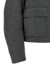 Brunello Cucinelli Shearling Collar Cropped Jacket