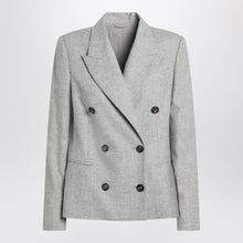  Brunello Cucinelli Grey double-breasted wool jacket
