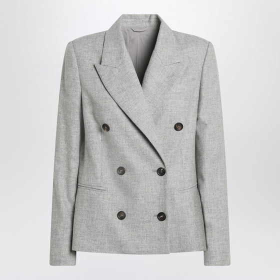 Brunello Cucinelli Grey double-breasted wool jacket