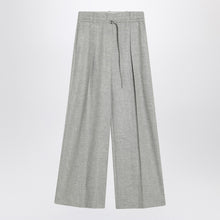  Brunello Cucinelli Wide grey trousers in wool and cashmere