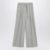 Brunello Cucinelli Wide grey trousers in wool and cashmere