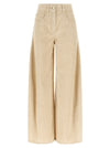 Brunello Cucinelli Beige Wide Pants