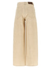 Brunello Cucinelli Beige Wide Pants