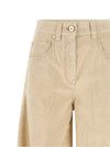 Brunello Cucinelli Beige Wide Pants