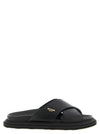 Moschino Leather Sabots With Logo