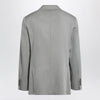 Brunello Cucinelli Double-breasted silk blazer in khaki