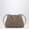 Brunello Cucinelli BC Duo Pouch brown suede bag with monile detail