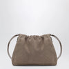 Brunello Cucinelli BC Duo Pouch brown suede bag with monile detail