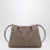 Brunello Cucinelli BC Duo Pouch brown suede bag with monile detail
