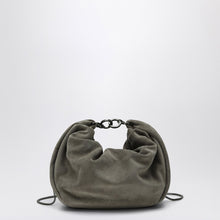  Brunello Cucinelli Hobo Brioche Bag in Grey/Sage Green Suede