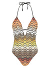Missoni Greek Pattern One-piece Swimsuit