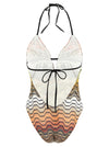Missoni Greek Pattern One-piece Swimsuit