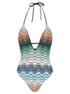 Missoni Greek Pattern One-piece Swimsuit