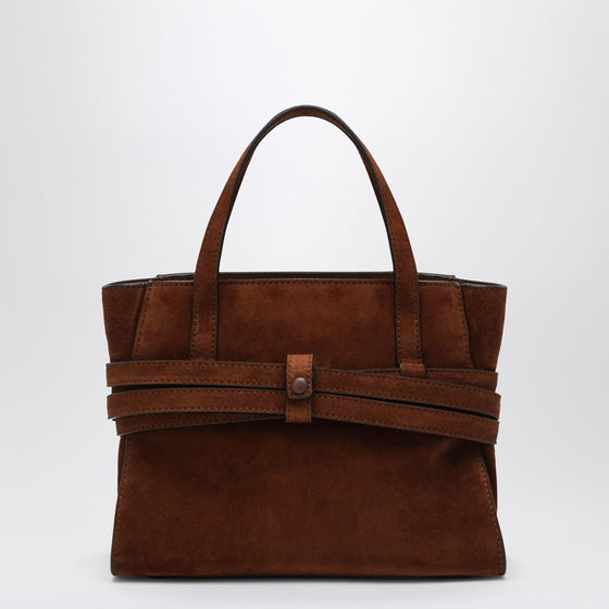 Moschino Medium Handbag in Brown Suede