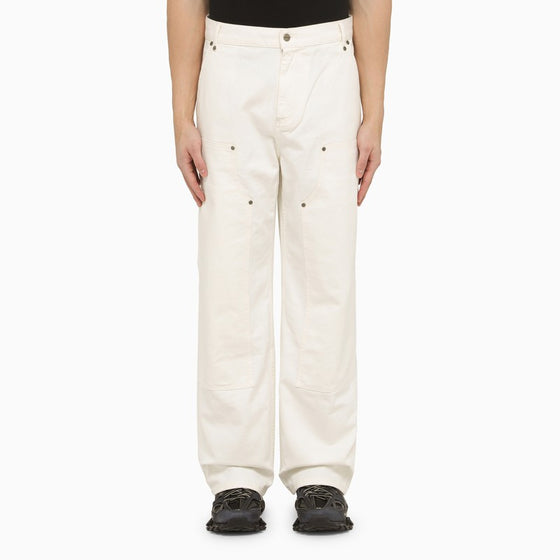 Represent Cream cotton trousers