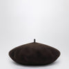 Brunello Cucinelli Brown wool beanie with Precious Detail