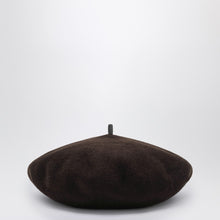  Brunello Cucinelli Brown wool beanie with Precious Detail