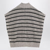 Brunello Cucinelli Striped mesh cardigan in linen blend