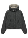 Brunello Cucinelli Shiny Zipper Pull Down Jacket