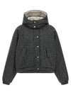 Brunello Cucinelli Shiny Zipper Pull Down Jacket
