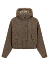 Brunello Cucinelli Donegal Tweed Down Jacket