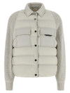 Brunello Cucinelli Shiny Flap Detail Down Jacket