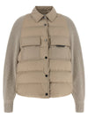 Brunello Cucinelli Shiny Flap Detail Down Jacket