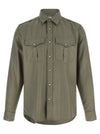 Brunello Cucinelli Cotton Chevron Shirt