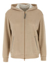 Brunello Cucinelli Precious Zipper Pull Hoodie
