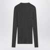 Brunello Cucinelli Dark grey ribbed wool sweater