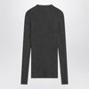 Brunello Cucinelli Dark grey ribbed wool sweater