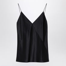  Max Mara Pianoforte Black sleeveless silk top
