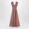 Brunello Cucinelli Pink Crispy silk dress with belt