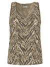 Brunello Cucinelli Dazzling Chevron Embroidery Top