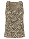 Brunello Cucinelli Dazzling Chevron Embroidery Top