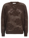 Brunello Cucinelli Flower Lace Sweater