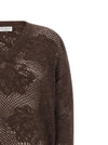 Brunello Cucinelli Flower Lace Sweater
