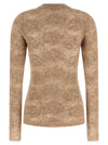 Brunello Cucinelli Beige Flower Lace Sweater