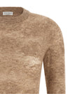 Brunello Cucinelli Beige Flower Lace Sweater