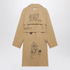 1989 STUDIO Embroidered Trench Scribble