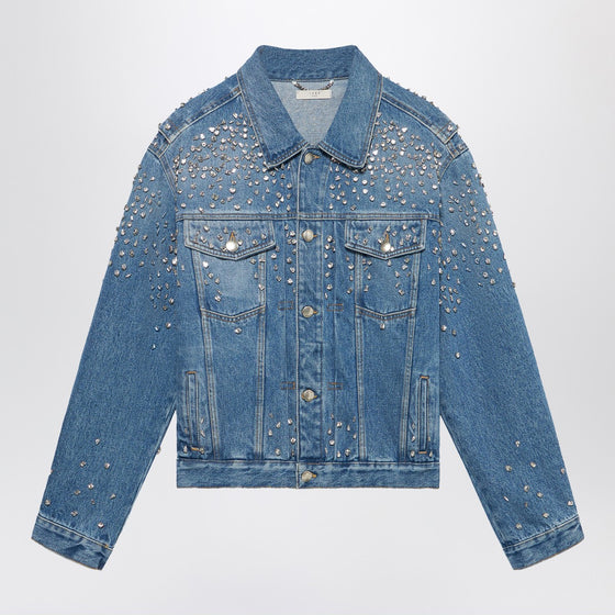 1989 STUDIO Denim Trucker Jacket Crystals blue