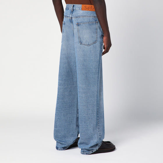 Séfr Light blue wide denim jeans