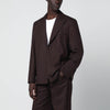 Séfr Seydou mud-colored jacket in wool blend twill