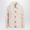 Brunello Cucinelli Light gray jacket with fur collar
