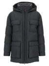 Brunello Cucinelli Knitted Neck Down Jacket