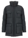 Brunello Cucinelli Knitted Neck Down Jacket