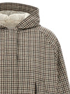 Brunello Cucinelli Shiny Zipper Pull Check Jacket