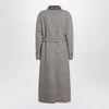 Brunello Cucinelli Brown mélange wool-blend coat with belt